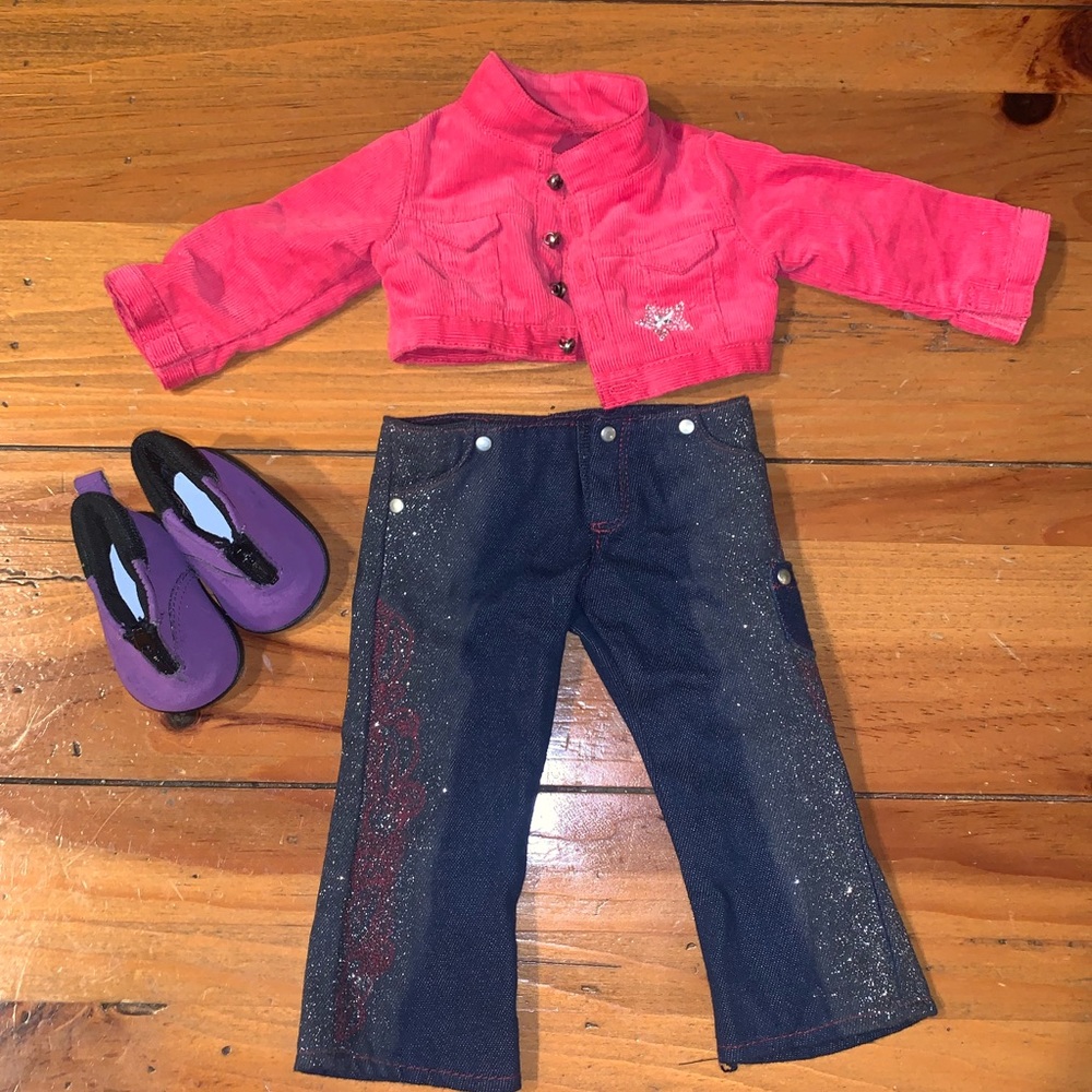 American Girl Corduroy Jacket, Jeans, and Boots